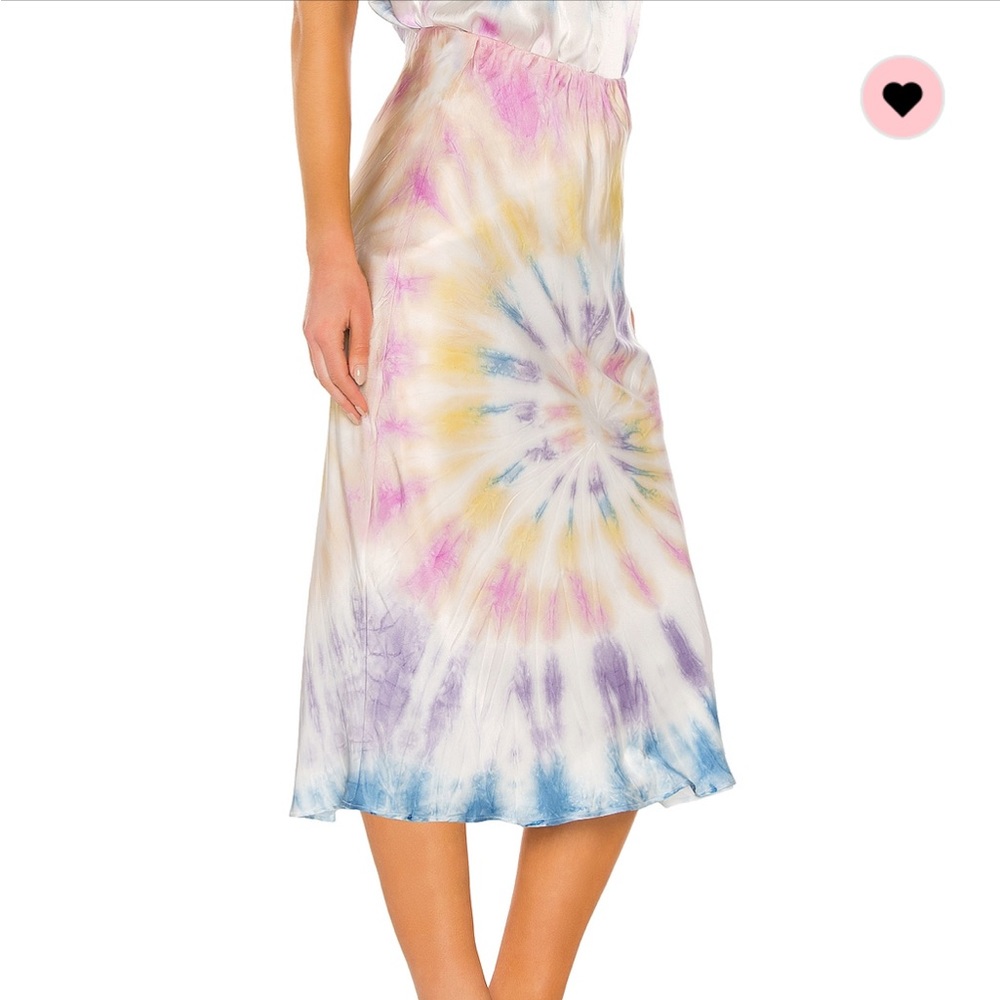 Generation love silk tie-dye blouse & skirt